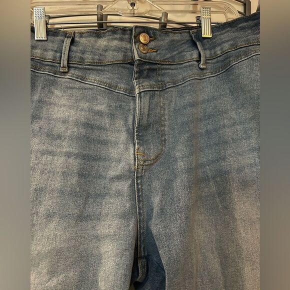 Forever 21 premium jeans light blue‎ Wash mom size 16 - Picture 2 of 15